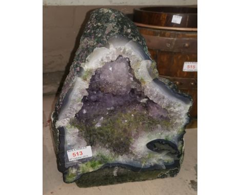 A large amethyst geode 