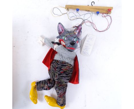 A Pelham puppet - wolf, 37cm 
