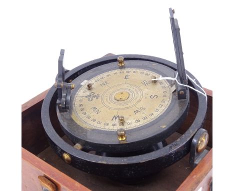 A Second World War Period ship's compass, by Heath &amp; Co 