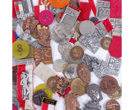 Large quantity of Vintage commemorative medals, including Olympic, approx 110 