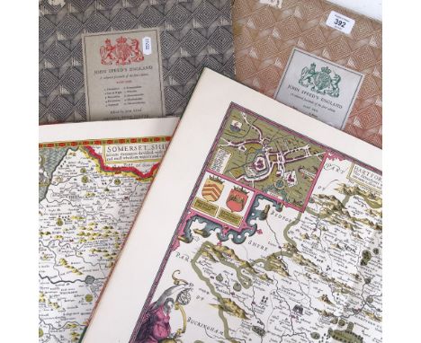 John Speed's England coloured facsimile of the First Edition, 2 parts edited by John Arlott 1953 (2) 