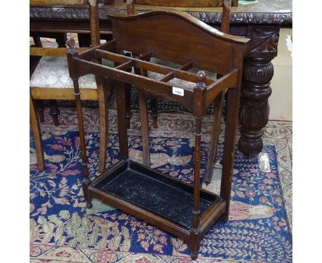 A Victorian mahogany stick stand 