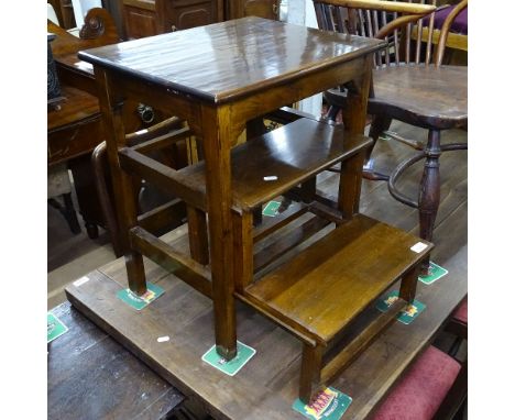 Stained pine metamorphic library step 