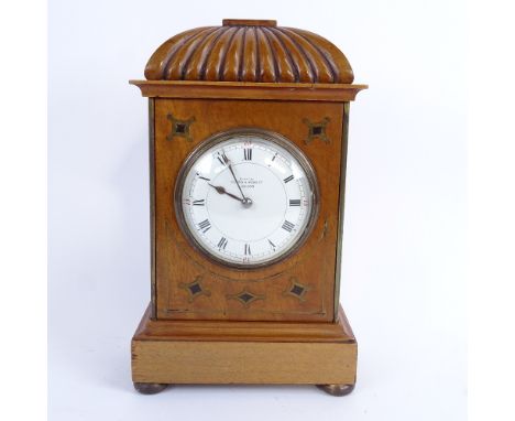 An early 20th century walnut dome-top mantel clock, examined by Mappin &amp; Webb Ltd of London, movement stamped R &amp; Co 