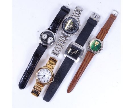 A group of imitation wristwatches, to include Patek Philippe, Tag Heuer etc 