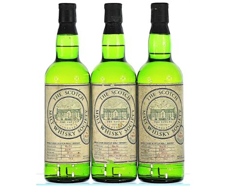 Scotch Malt Whisky Society, Lochside 20YO 3x70clAbv: 61.0%, distilled 1981, bottled 2001.  No of bottles: 984 Cask Number: 92