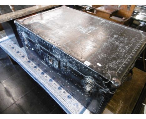 AN OLD CABIN TRUNK