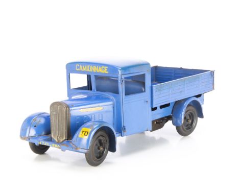 A CIJ Ref No.6/17 Renault ZYAE 5 7t 1934/35 Truck, large tinplate clockwork truck, blue body, black wheels, '4748-RN6' reg, o