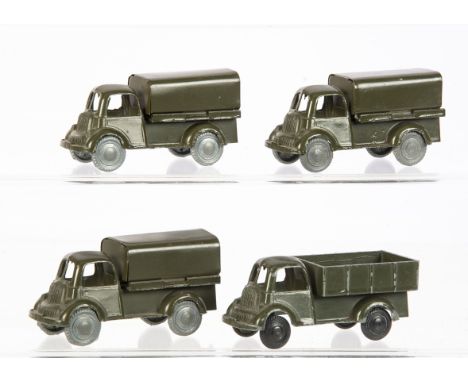 River Series Military Models, Army Covered Wagon (3), Army Open Wagon, all first casting, brownish green colour, Covered Wago