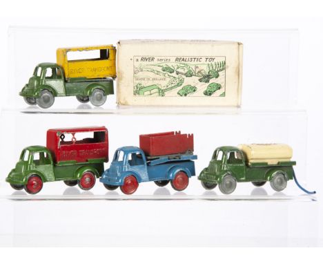 River Series Forward Control Lorries, Tip Cart, blue body, red back and wheels, clockwork motor, in original box, loose River