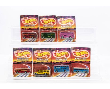 Leo Mattel HotWheels Premium Collection, 3291 Double Deck Bus (4), 3292 Single Deck Bus (2), 1795 School Bus, in original bli