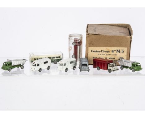 CIJ Micro-Miniature Commercials, including Ref No.M/5 Panhard 4 HL Tanker Trade Box containing one model in original tube, Re