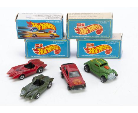 Leo Mattel HotWheels Collection, 9996 Second Wind (2), 9998 Neet Streeter, in original boxes, with loose 9993 Ford Escort and