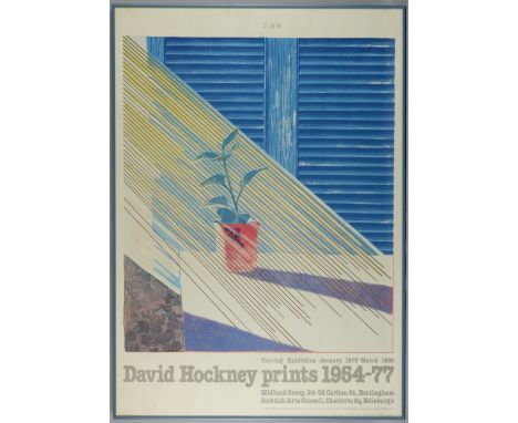 'Sun' poster for David Hockney touring exhibition, 'David Hockney prints 1954-1977', 96cm x 67.5cm,  