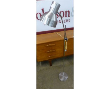 A Swedish E.W.A. chrome cantilever floor standing lamp 