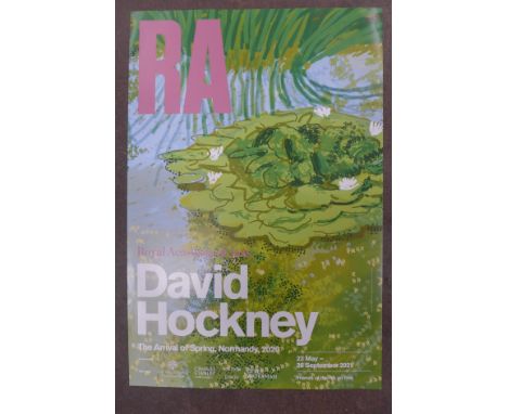 David Hockney Royal Academy exhibition poster, The Arrival of Spring, 2020, 20 x 30", unframed 