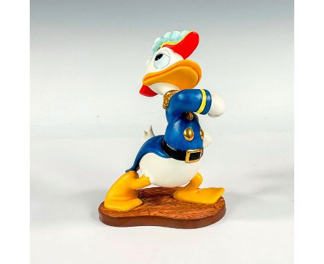 Porcelain figure with matte and gilded finish. Walt Disney Collectors Society 1994 Members Only Sculpture. Depicts Donald Duc