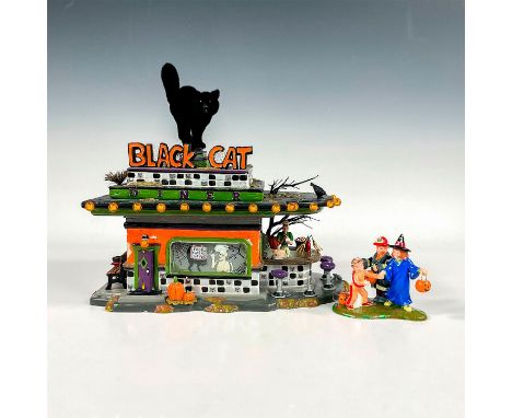 The Original Snow Village series and Halloween Gift Set; 3 piece set ceramic figurines. Includes diner, trick or treaters, an