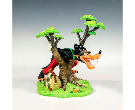 Who's Afraid of the Big Bad Wolf. Porcelain figure with matte finish. From the 1933 animated film, Three Little Pigs. Walt Di