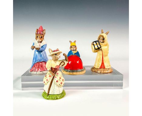 Includes Sundial Bunnykins DB213, Dodgem Bunnykins DB249, Sands of the Times Bunnykins DB229, and Little Bo Peep DB220. Gloss