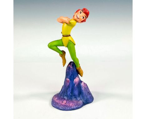 Porcelain figure with matte and high gloss finish. Depicts Peter Pan from the 1953 animated film. Walt Disney Classic Collect