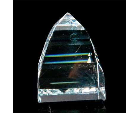 Clear body with graduated tiers. 7450 NR 040 000. Swarovski backstamp. This item has its original box: 3.25"L x 3.25"W x 3.75