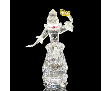 Second figure of the 'Masquerade' trilogy. A clear and frosted figure with ruby0red and canary-yellow crystal accents. Swarov