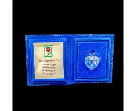Part of the Crystal Keepsake collection. Heart-shaped faceted crystal prism pendant with metal hook to top. This item has its