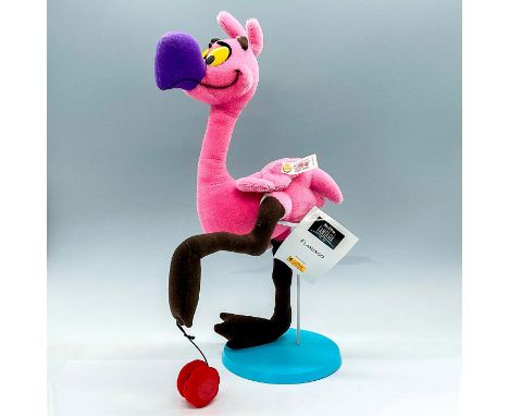 Walt Disney Pictures presents Fantasia 2000 and Margarete Steiff GmbH proudly presents Flamingo. He is handcrafted in the fin