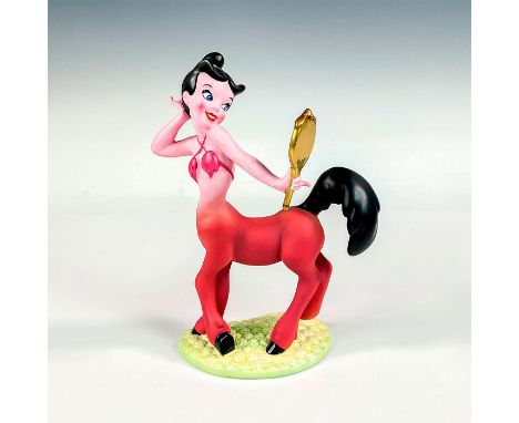 Porcelain figure with matte and gilded finish. Depicts the Pink Centaurette from the 1940 animated musical anthology, Fantasi