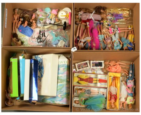 Quantity of loose Mattel Barbie and fashion dolls and accessories, including boxed reproduction dolls #18941, #11590, reprodu