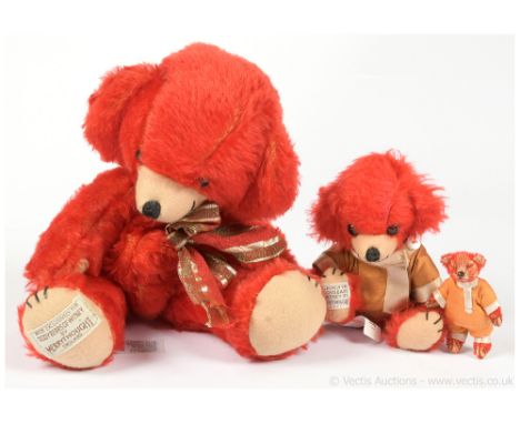 Merrythought pair of Cheeky bears and a miniature Alfonzo: (1) Cheeky Little Alfonzo, exclusive to Teddy Bears of Witney, LE 