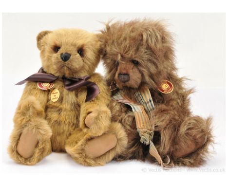 Charlie Bears pair of teddy bears including: (1) Mark, CB 194537, designed by Isabelle Lee, light brown tipped plush, swing l