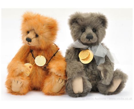 Charlie Bears pair including: (1) Boo teddy bear, CB 194079C, 2009-2012, LE 3100, designed by Isabelle Lee and Charlie, grey 