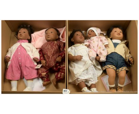 Lee Middleton collection of three artist designed vinyl baby and toddler dolls all designed by Reva Schick: (1) Little One Pr