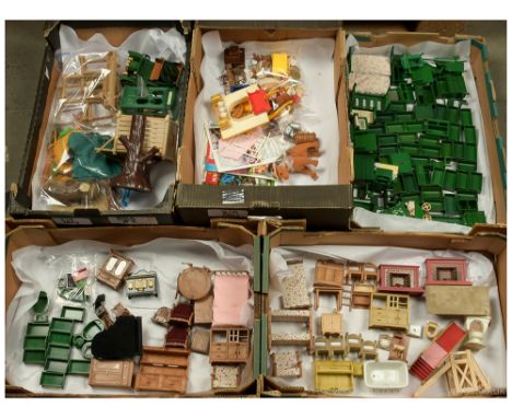 Tomy Epoch Flair Sylvanian Families collection of vintage furniture, including Manor House, large quantity of miscellaneous g