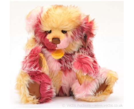 Charlie Bears Eton teddy bear, CB 131345, 2013, LE 1200, 2013-2014, LE1200, designed by Isabelle Lee and Charlie, pink, magen