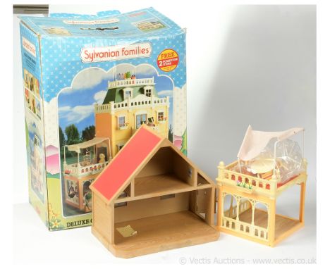Tomy Epoch Flair Sylvanian Families collection of vintage buildings, including: Village Store; Bakery; Post Office; Stables; 