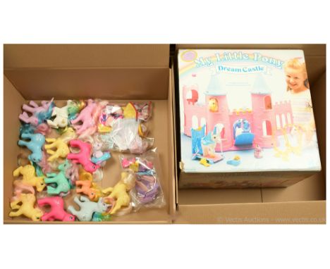 Hasbro My Little Pony vintage G1 ponies and play set including: Dream Castle plastic play set within Fair original box; plus 