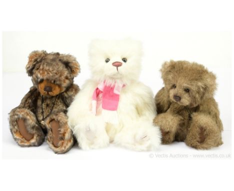 Charlie Bears trio of teddy bears, designed by Isabelle Lee including: (1) Anniversary Carol, from the "Secret Collection 201