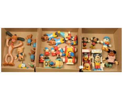 Bendy Toys, including vintage Disney, Noddy and others: Mickey and Minnie Mouse; Donald Duck; Noddy; Noddy and his Car; Tufty