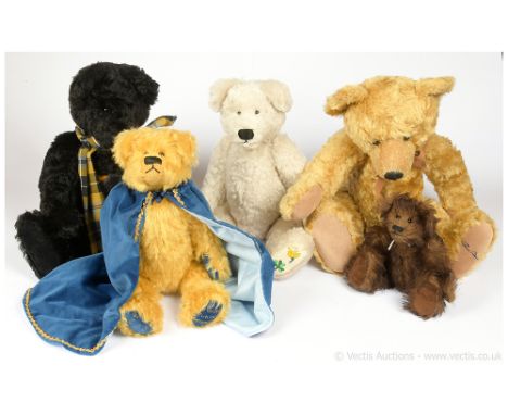 Collection of Celtic and Russ teddy bears including: (1) Celtic Bears Eclipse Bear, made in Cornwall in 1999 to commemorate t