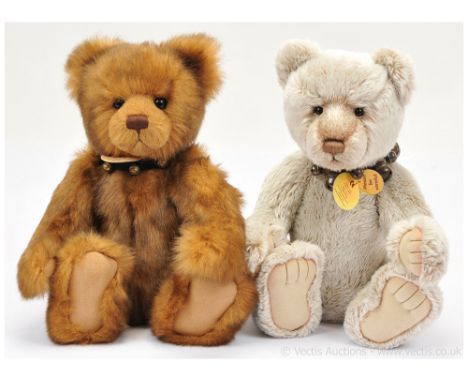 Charlie Bears pair including: (1) Lawrence teddy bear, CB 614891, 2011-2015, LE 3000, designed by Isabelle Lee and Charlie, b