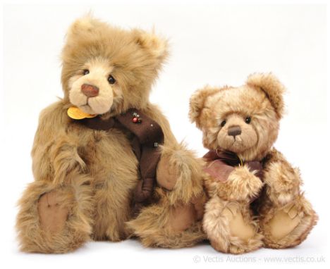 Charlie Bears pair of teddy bears, including: (1) Beamer, CB131320, 2013-2015, LE 2000, designed by Isabelle Lee and Charlie,