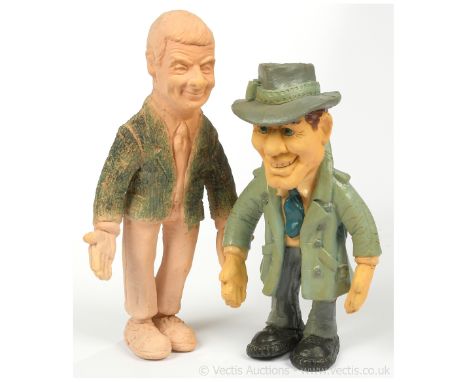 Pair of vintage Bendy Toys, models of Mr Charles Neufeld, the original owner and creator of Bendy Toys and his son, Antony Ne