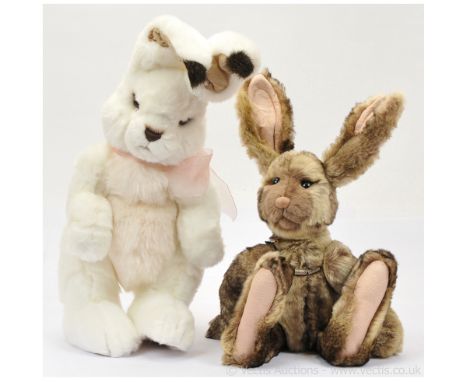 Charlie Bears pair of rabbits including: (1) Picnic bunny rabbit, CB141222, 2014-2015, LE 3000, designed by Heather Lyell, li