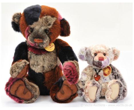 Charlie Bears pair of teddy bears, including: (1) Ragsy, CB 604748C, QVC 2011 exclusive, LE 3500, designed by Isabelle Lee, m