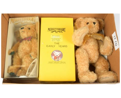 Merrythought mohair bears x three: (1) Bruin, commemorative bear for the 11th open day, beige mohair, LE 25/200, swing tag (h