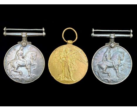 Three WWI Military Medals, one awarded to 29114 Cpl. W M Gordon KO Sco Borders. Two awarded to S-13980 Pte A Grierson Gordons