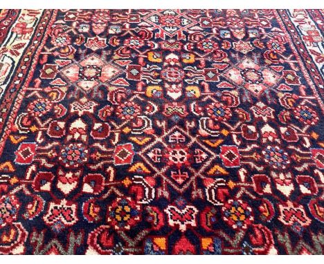 Full Pile Deep Ground Persian Sarouk Runner, all over design, Measures 280 x 117 cm.